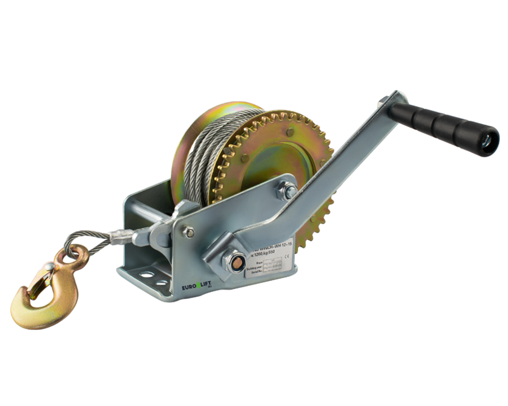 Изображение товара Лебедка ручная барабанная EURO-LIFT WH25-20 1100 кг канат 20 м