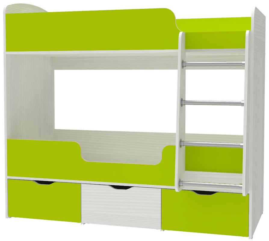 Изображение товара Двухъярусная кровать Кариви КИВи 163x145 см светлое дерево ЛДСП