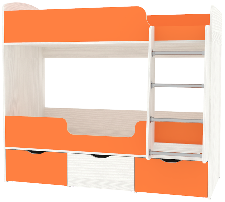 Изображение товара Двухъярусная кровать Кариви КИВи из ЛДСП 163x145x73 светлое дерево