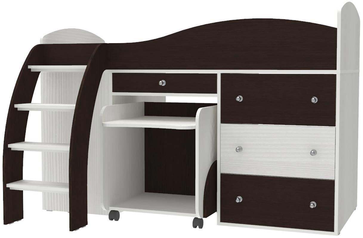 Изображение товара Кровать Кариви КИВи 163.20x113.20x73.40 см ЛДСП цвет венге 00160-04-02-00