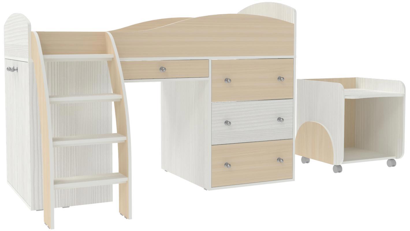 Изображение товара Детская кровать чердак Кариви КИВи 163х113 см с лестницей и столиком
