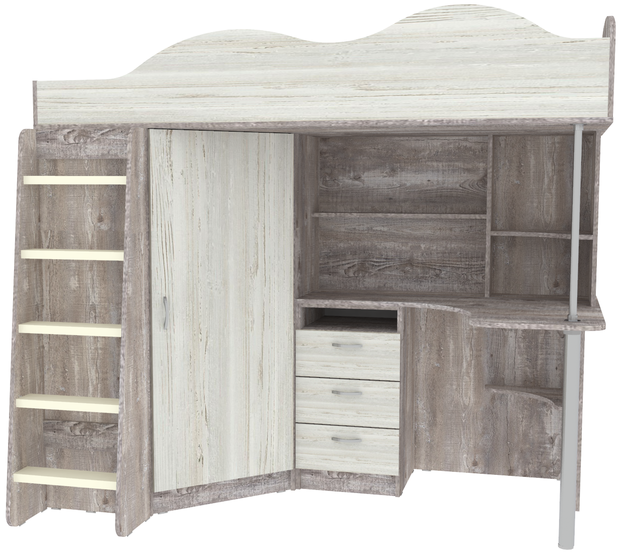 Изображение товара Кровать Кариви КИВи 193x170x88 см цвет бетон