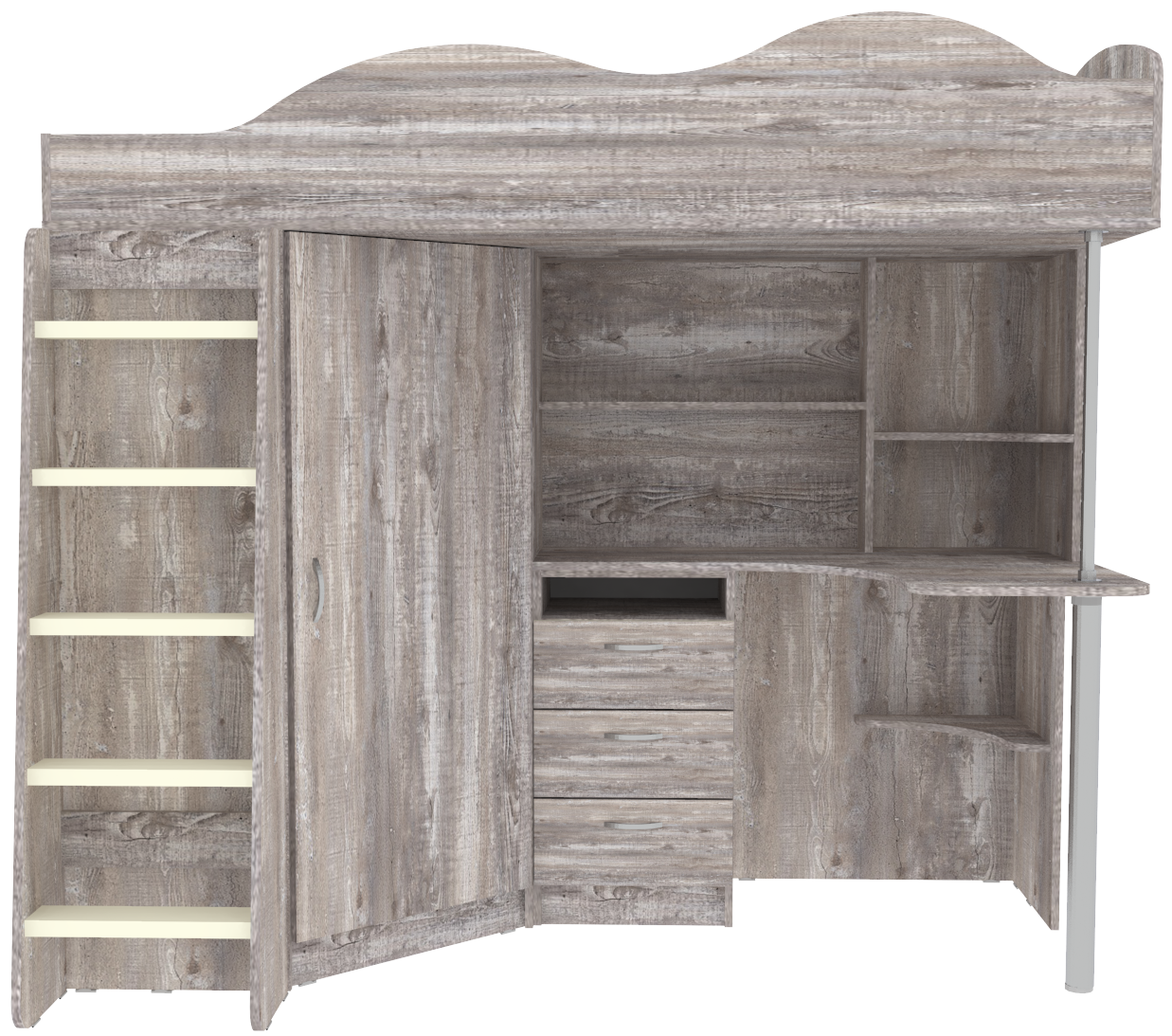 Изображение товара Кровать Кариви КИВи 193x170x88 см ЛДСП цвет бетон 00323-31-31-00