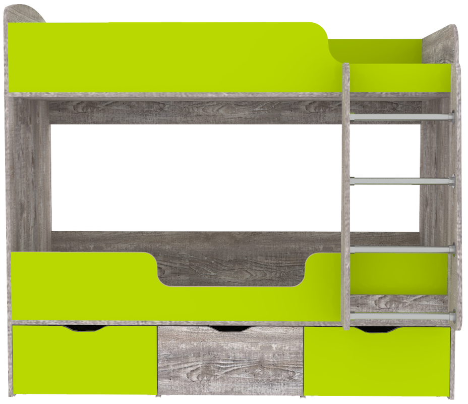 Изображение товара Двухъярусная кровать Кариви КИВи 163x145x73 см ЛДСП лайм для детей