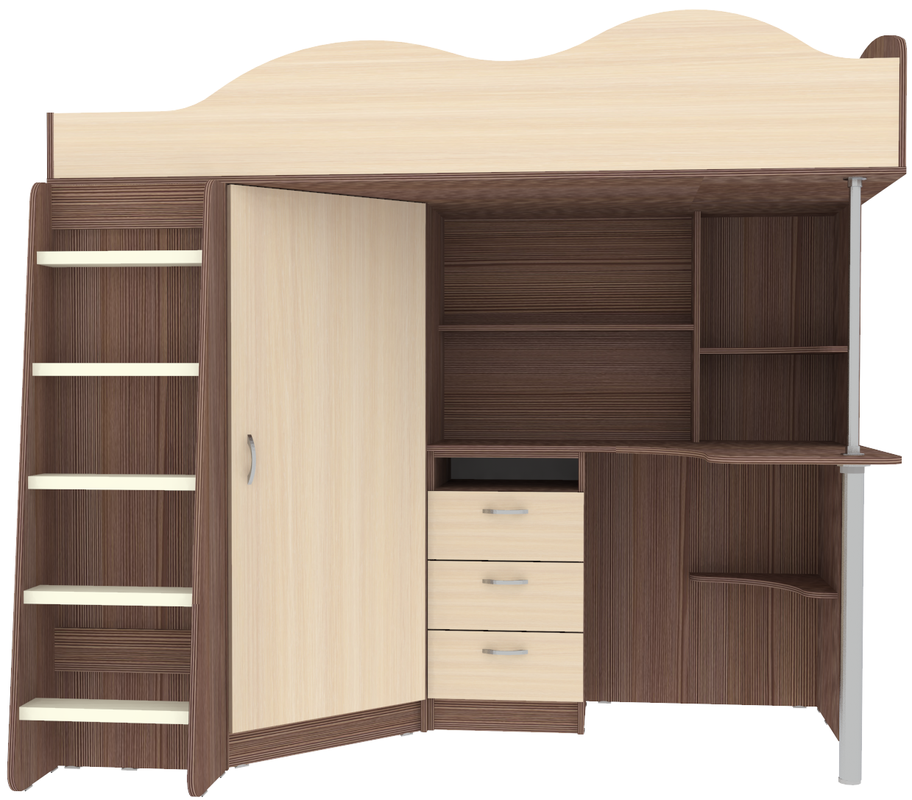 Изображение товара Кровать Кариви КИВи 193x170x88 см ЛДСП цвет бодего темный 00323-03-01-00