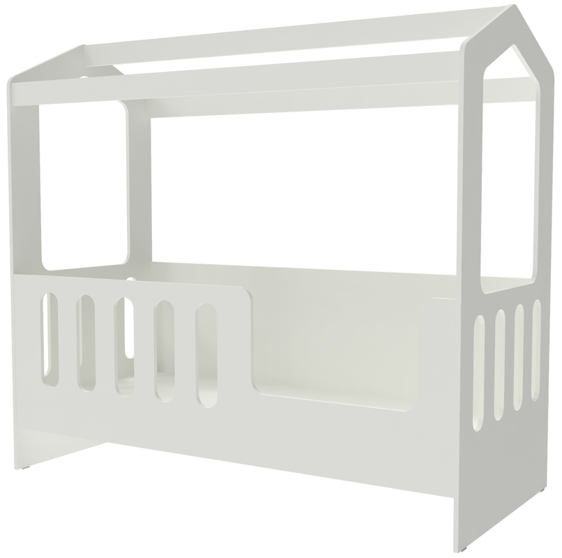 Изображение товара Детская кровать Кариви Сказочный Домик 183x166 см ЛДСП белая с бортиком