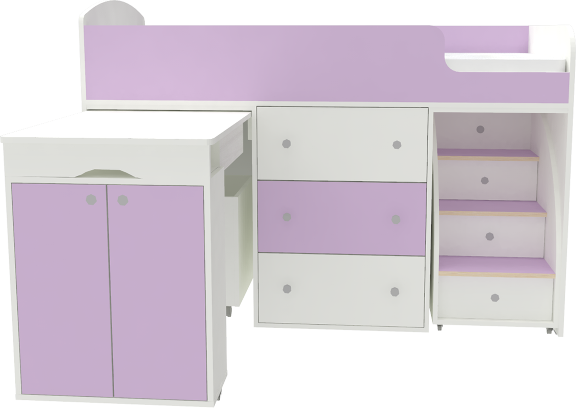 Изображение товара Кровать Кариви КИВи 184x113 см с комодом и столиком