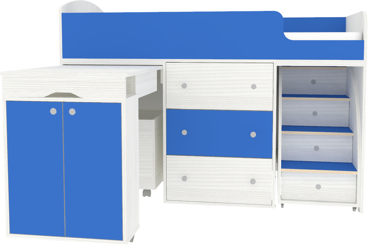 Изображение товара Кровать Кариви КИВи 184x113x84 см ЛДСП светлое дерево безопасная мебель для детей