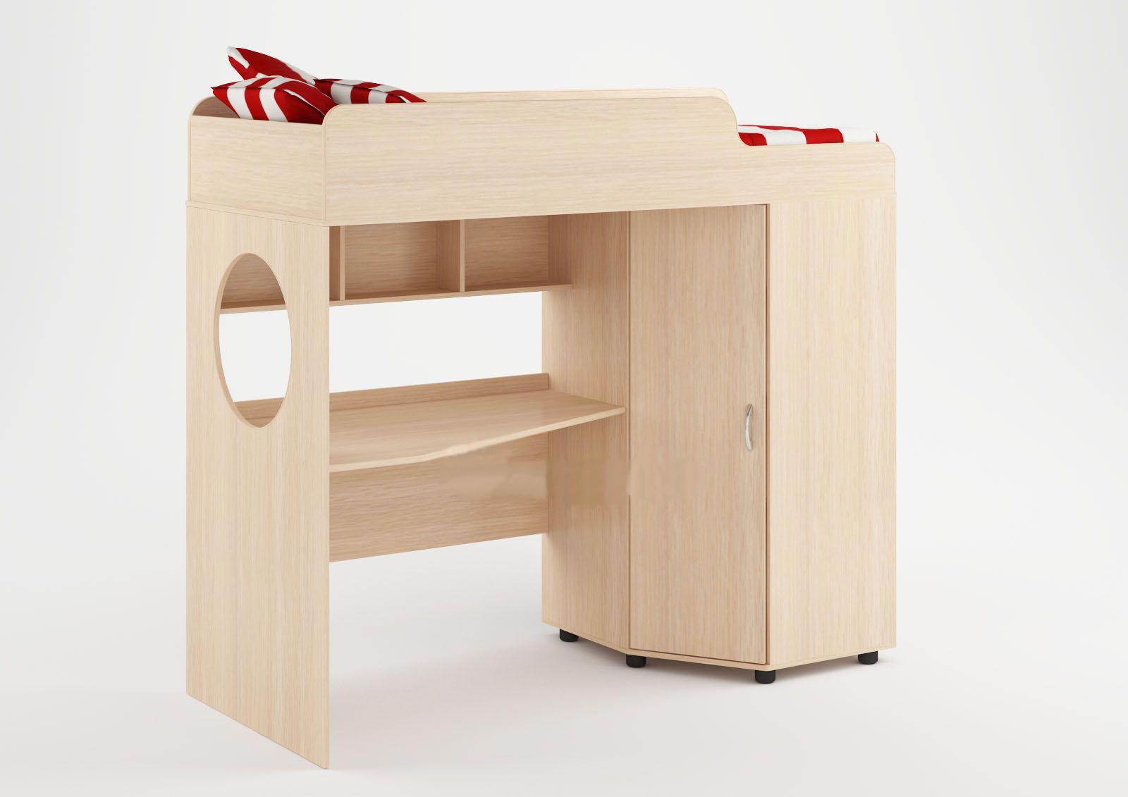 Изображение товара Кровать Кариви Сказка с встроенным столом и шкафом для детей