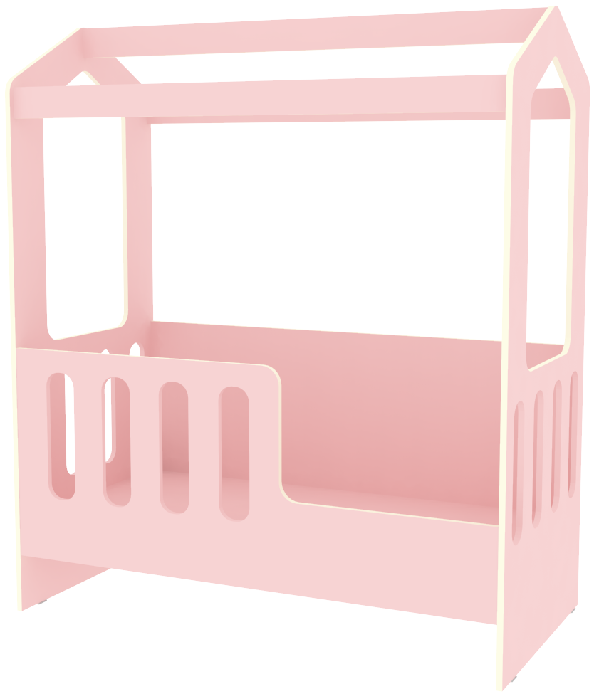 Изображение товара Детская кровать-домик Кариви 140x70 см розовая из ЛДСП Россия