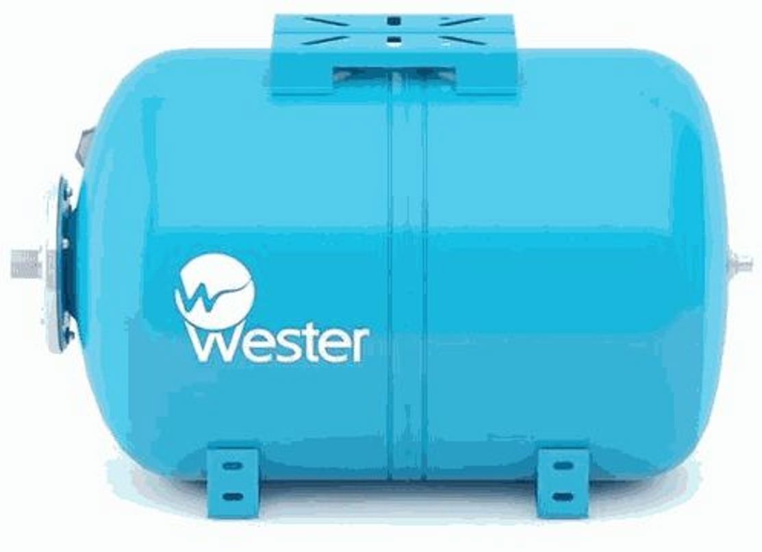 Изображение товара Гидроаккумулятор горизонтальный 80 л Wester 86101 1" синий