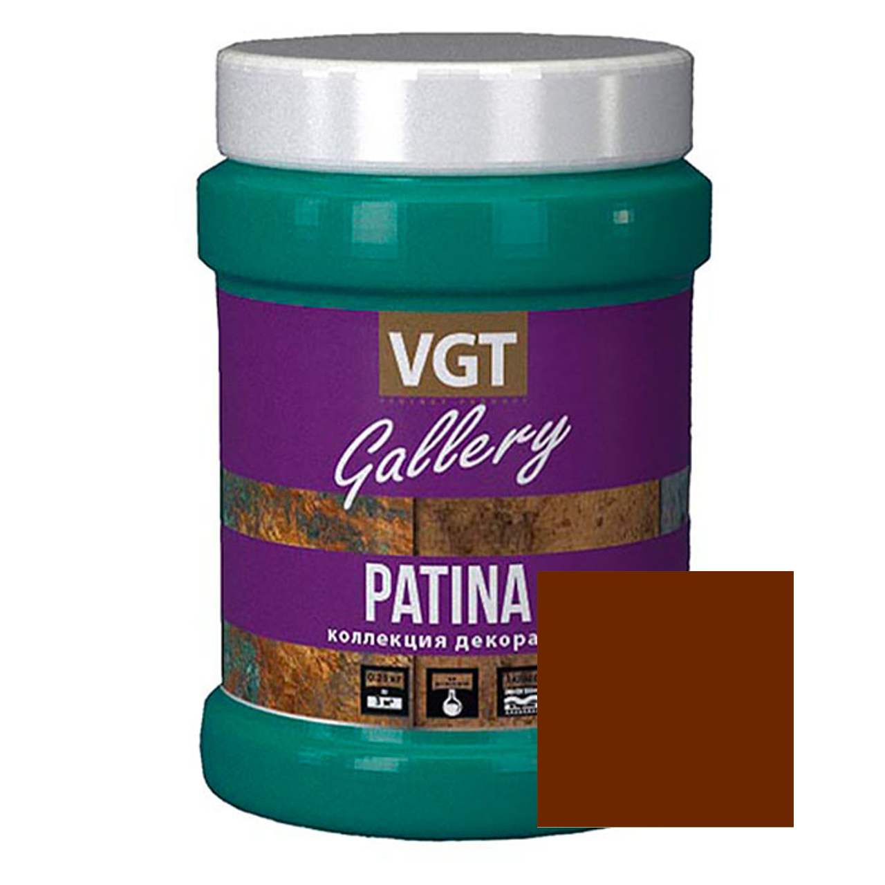 Изображение товара Эмаль VGT 27898 цвет ржавчина 0.25 кг