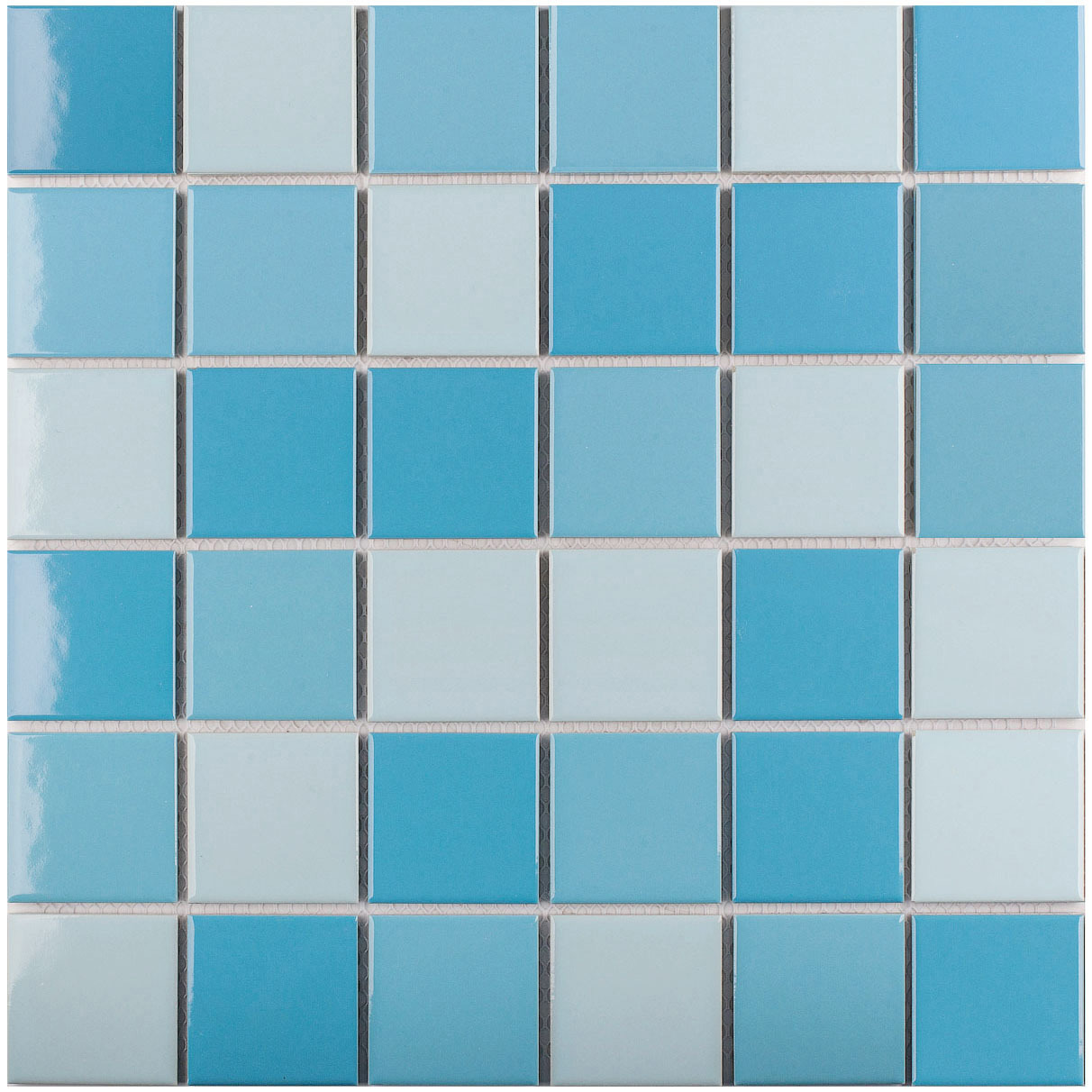Изображение товара Мозаика керамическая Starmosaic Light Blue Mix Glossy 30.6x30.6x6см