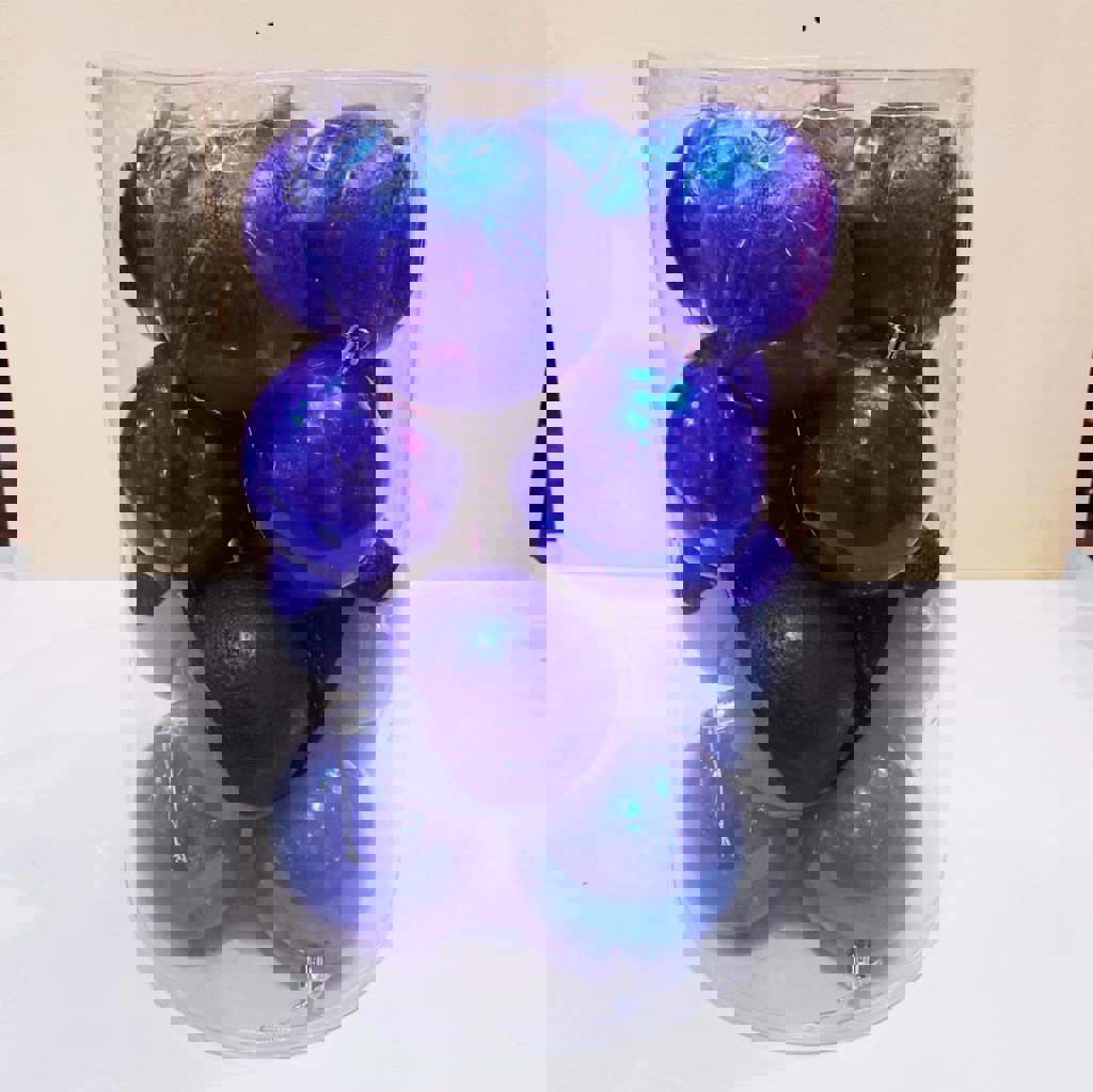 Изображение товара Набор елочных шаров CHINA DANS 10 см синий, 16 шт