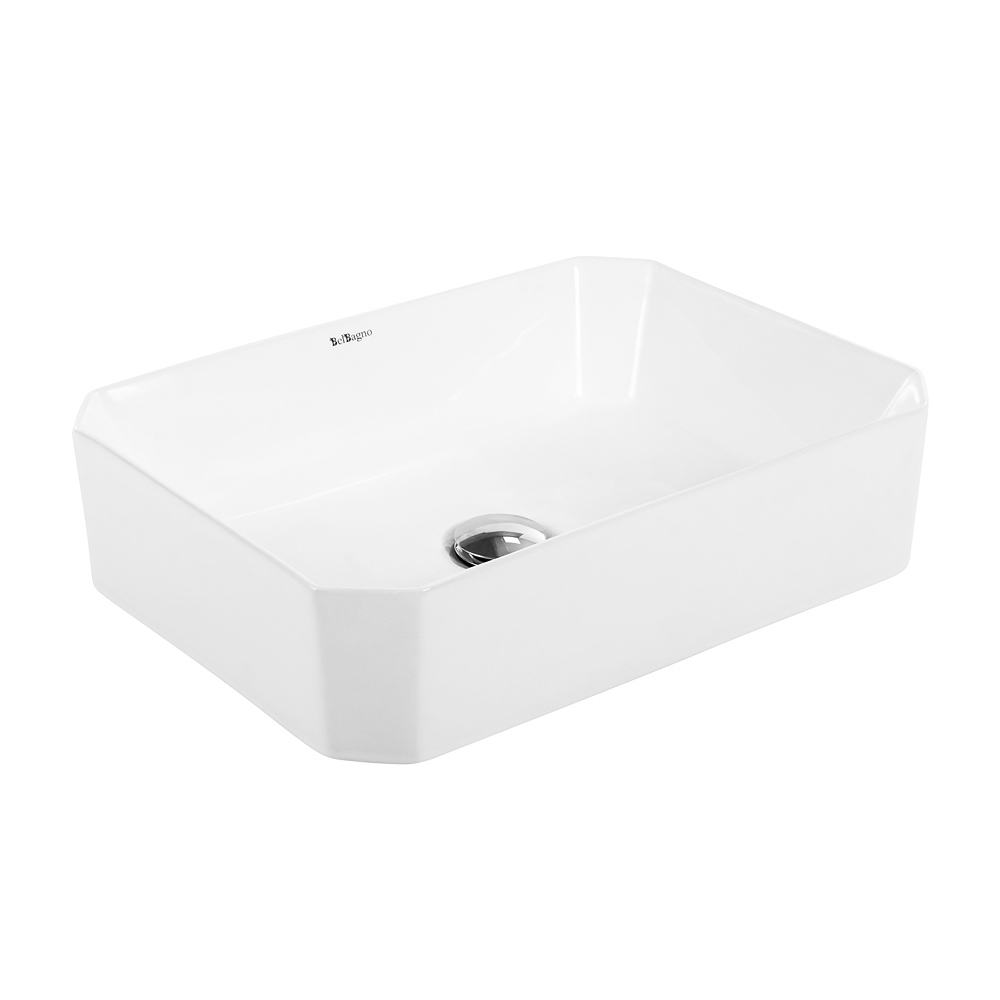 Изображение товара Раковина накладная Belbagno раковина BB1386 50.5см цвет белый Изображение товара Раковина накладная Belbagno раковина BB1386 50.5см цвет белый