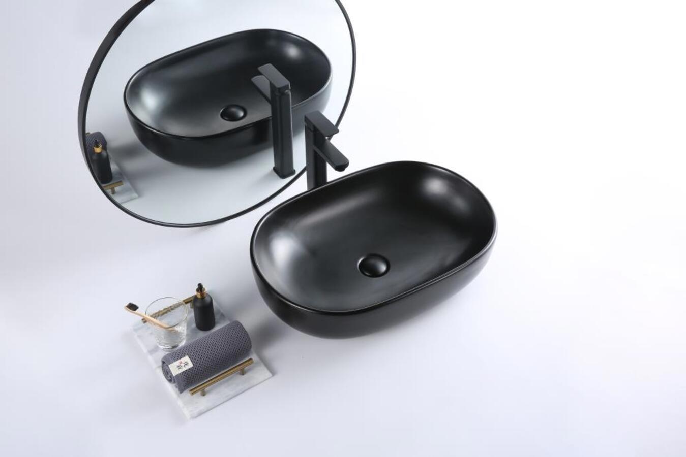 Изображение товара Раковина накладная Belbagno раковина BB1084-H301 42см цвет черный Изображение товара Раковина накладная Belbagno раковина BB1084-H301 42см цвет черный