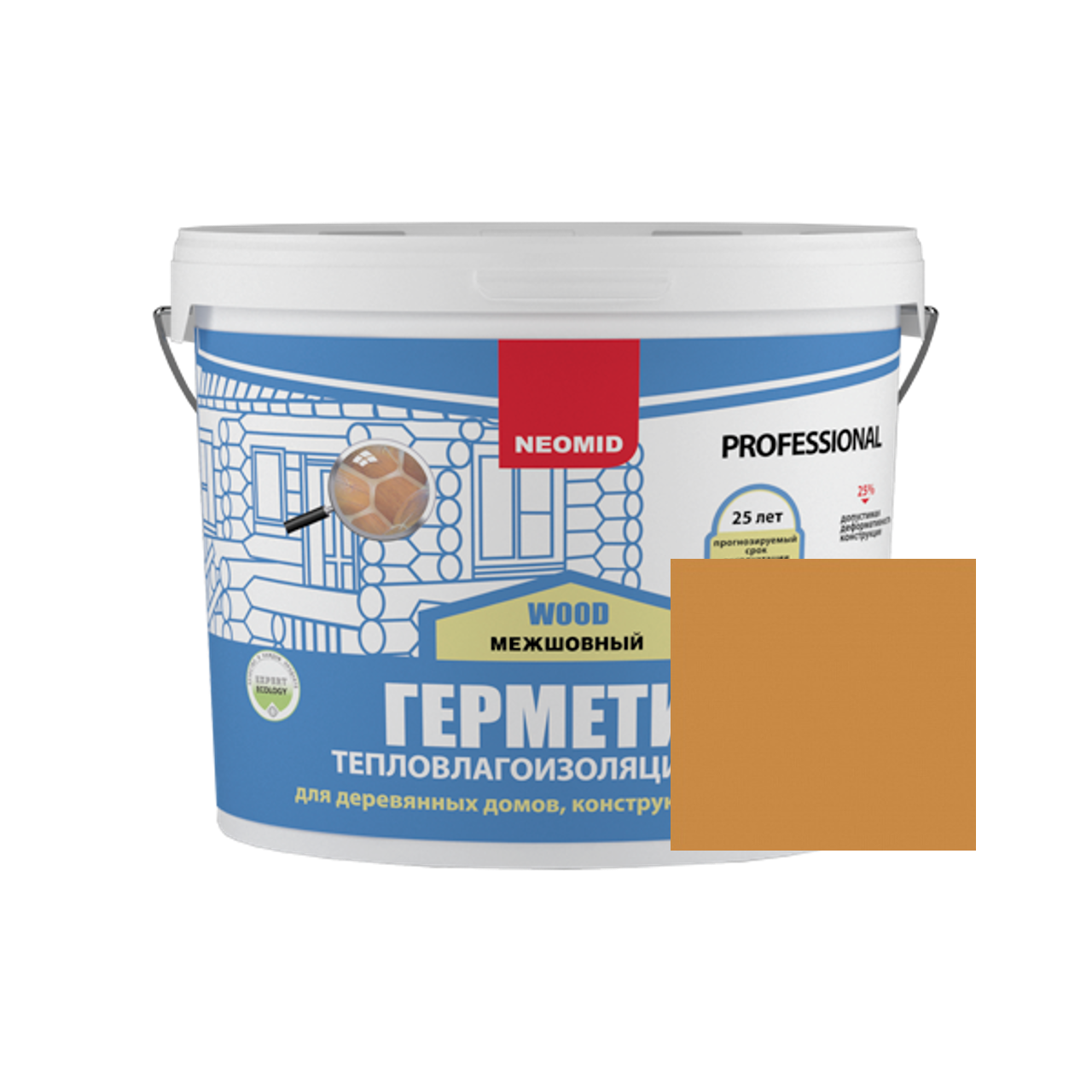 Изображение товара Герметик строительный Neomid Wood Professional медовый 15 кг