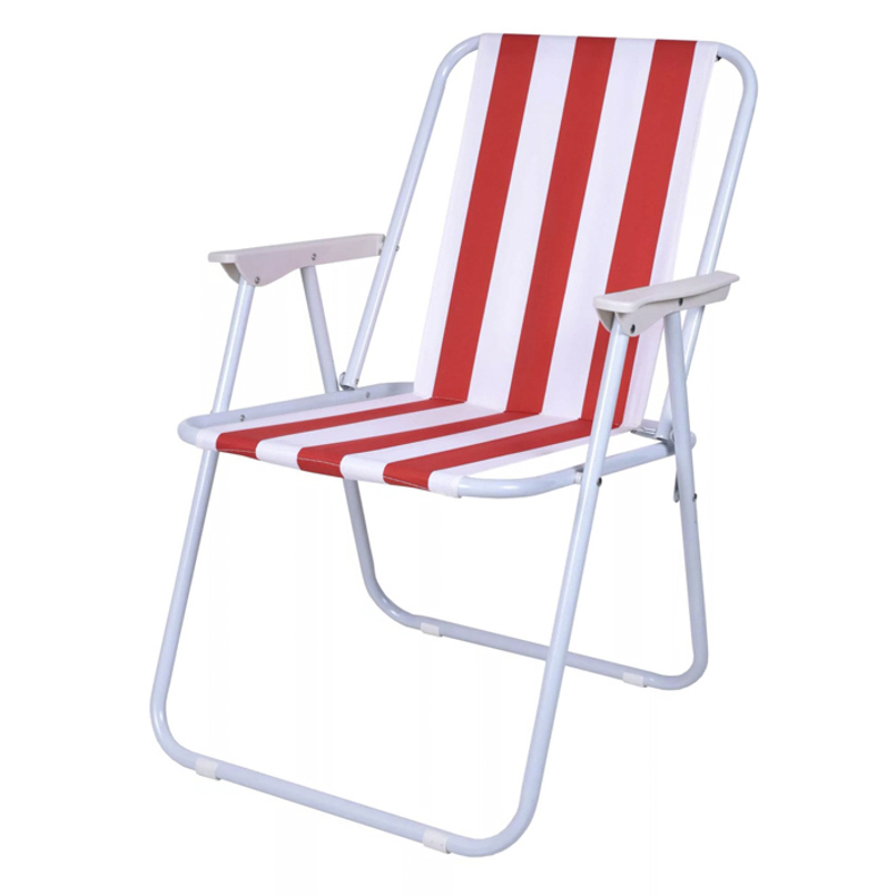 Изображение товара Шезлонг складной Твой пикник П3692 Марино 51.5 см x 75 см x 50 см металл красный 1 шт