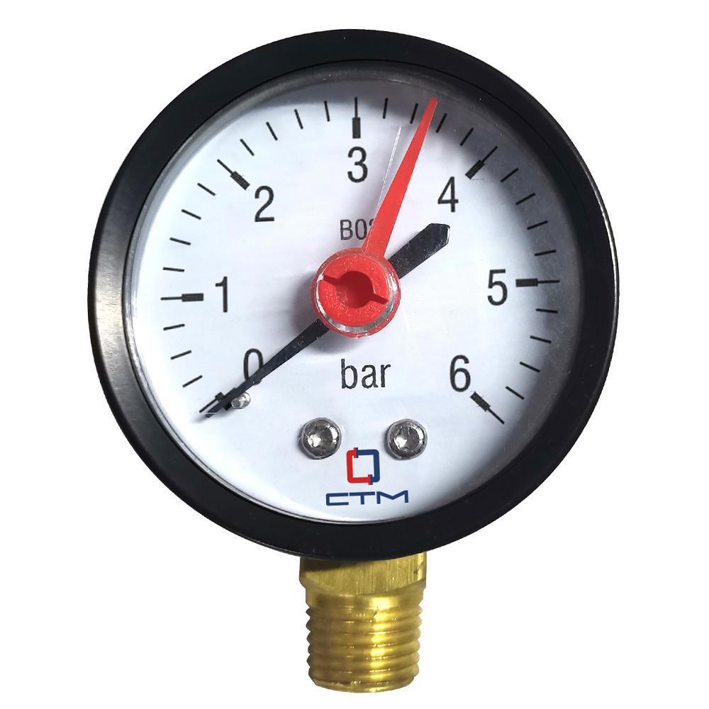 Изображение товара Манометр радиальный 1/4" 6 бар СТМ для отопления и водоснабжения