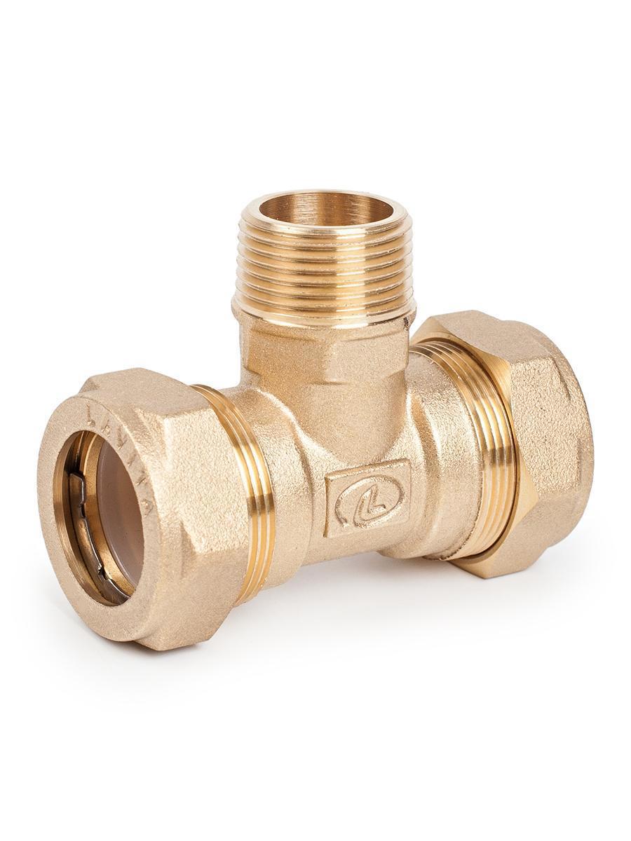 Изображение товара Тройник комбинированный Lavita 15x1/2"x15 мм НР латунь