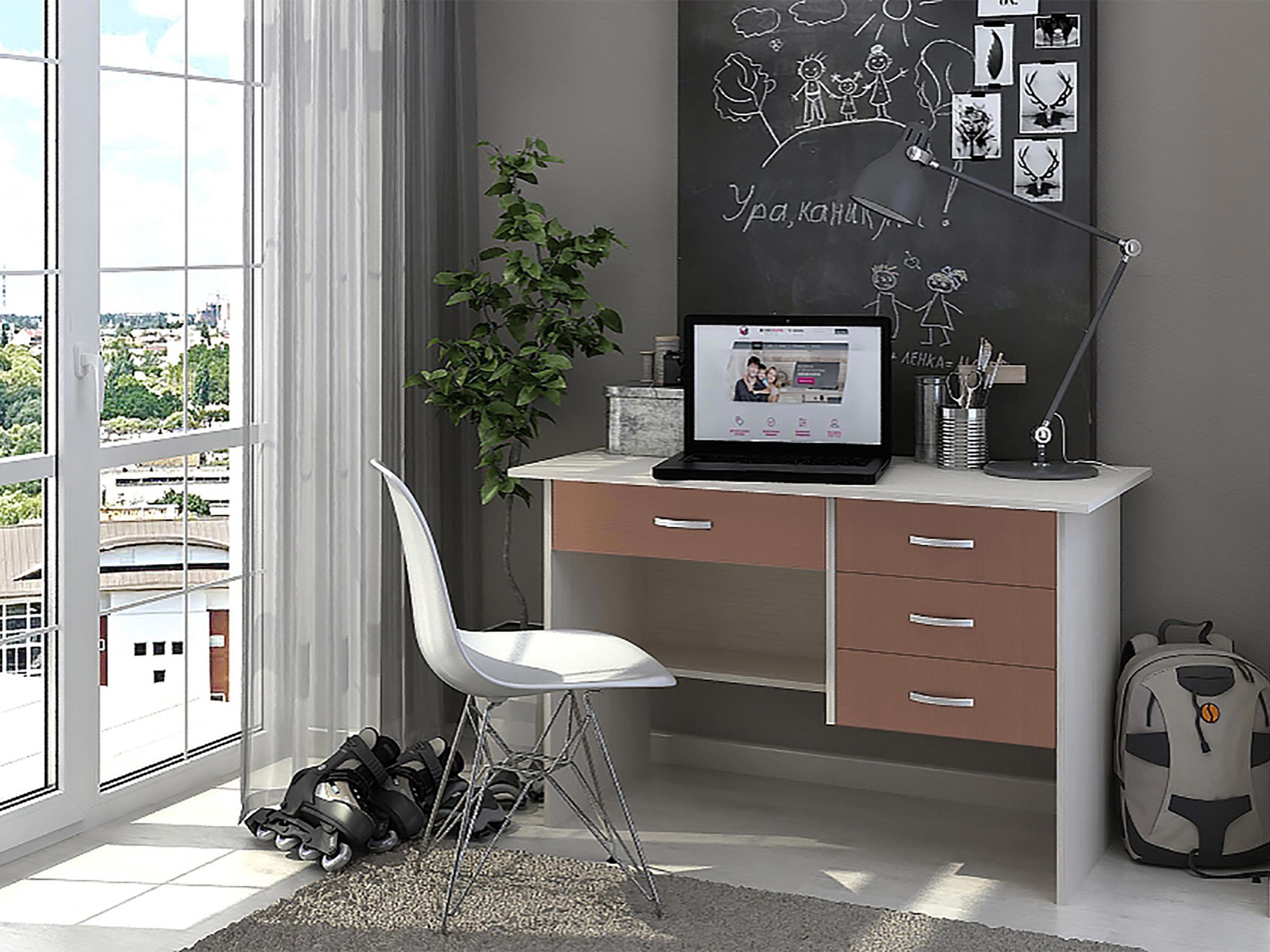 Изображение товара Офисный письменный стол Стендмебель Ут-00012254 120x75x59 см ясень шимо светлый