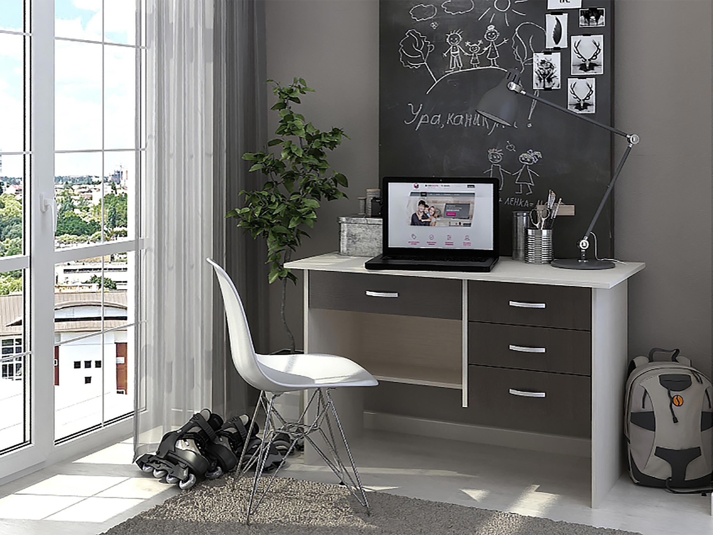 Изображение товара Стол офисный Сити из ЛДСП 120x75x59 см бежево-коричневый росси