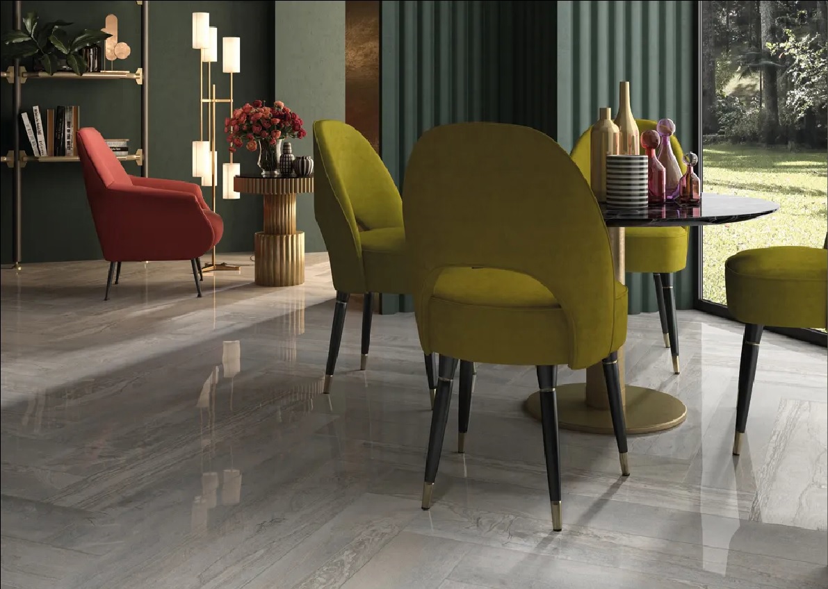 Изображение товара Керамогранит LDECOR Radika 60x120см серый полированный для интерьера