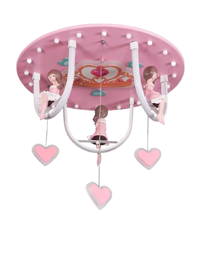 Изображение товара Настенно-потолочный светодиодный светильник Мелодия Света 3887-500-41W(CH1L) для детской 6 м² розов