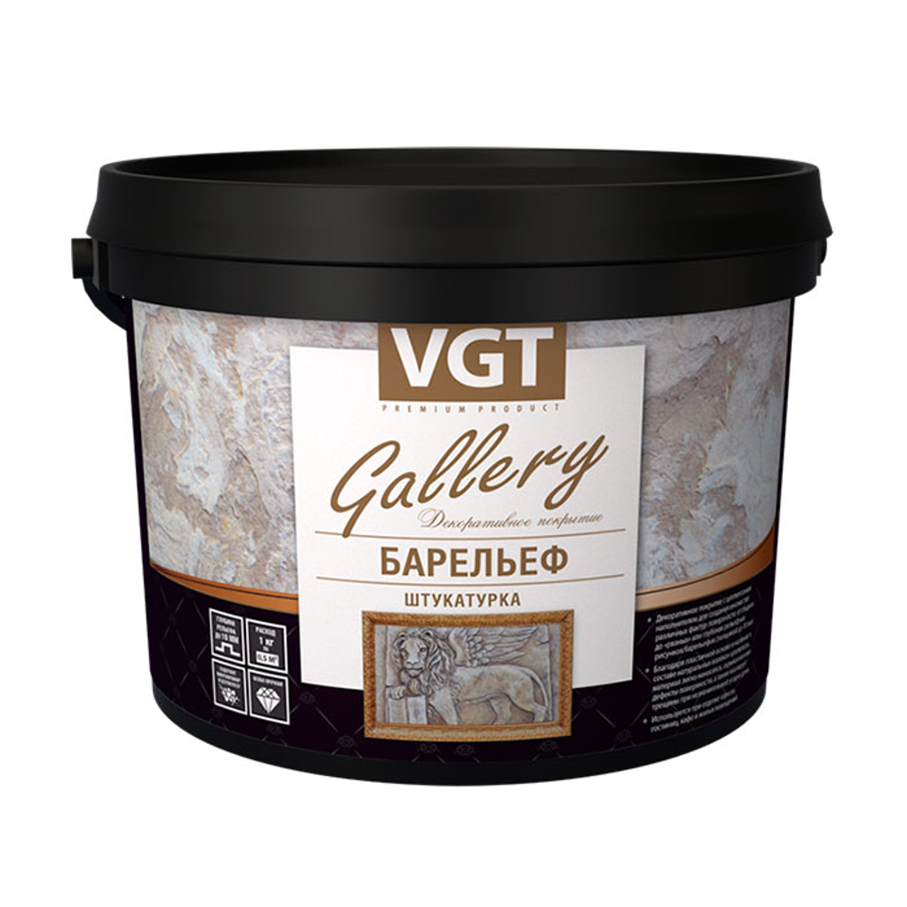 Изображение товара Штукатурка фактурная VGT Gallery Барельеф с волокнами целлюлозы 6кг