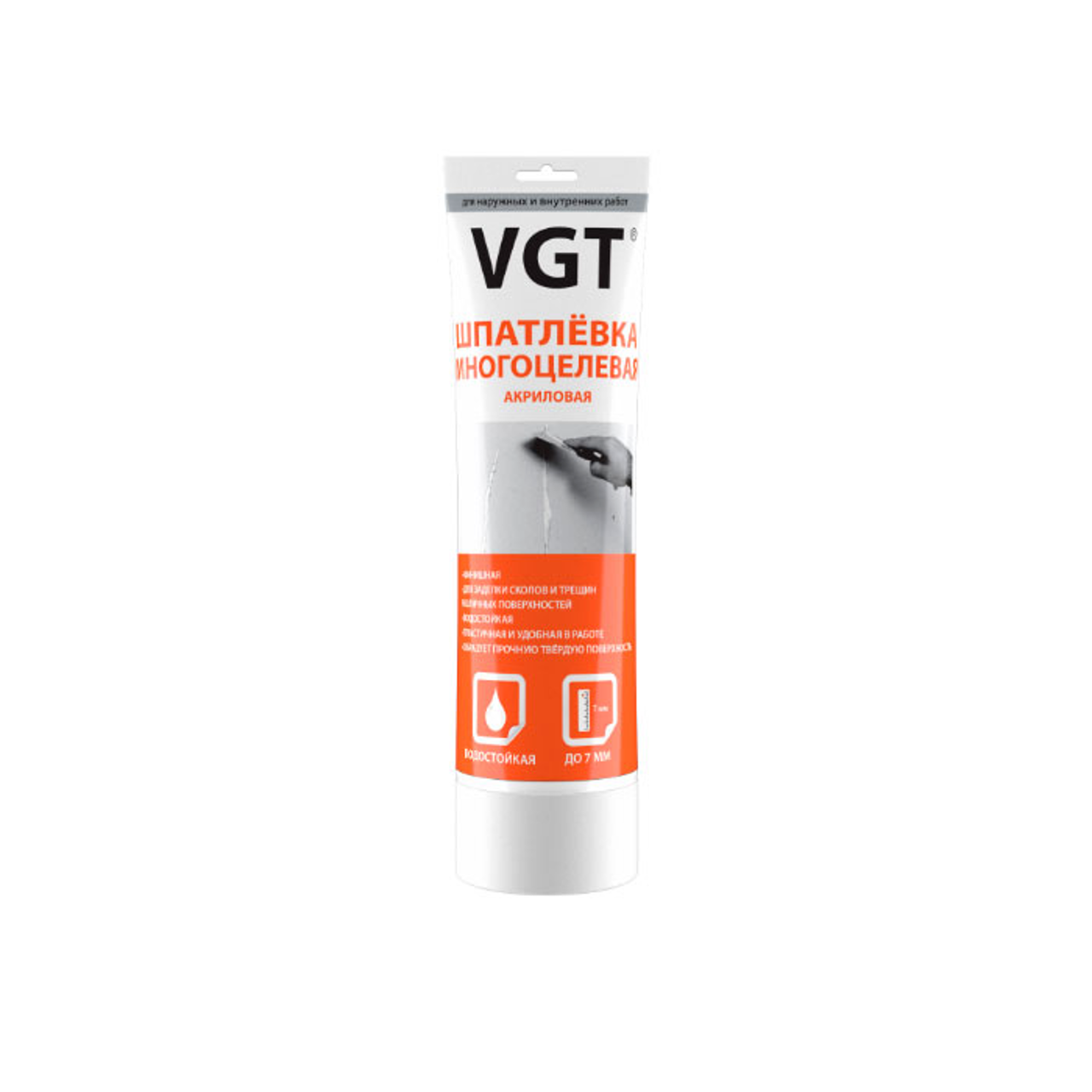 Изображение товара Шпатлёвка многоцелевая VGT 0.33кг Изображение товара Шпатлёвка многоцелевая VGT 0.33кг