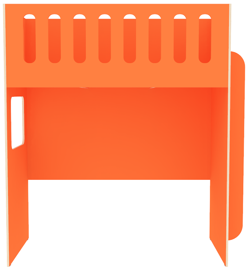 Изображение товара Детская двухъярусная кровать Кариви Сказочный Домик 178x191 см оранжевая