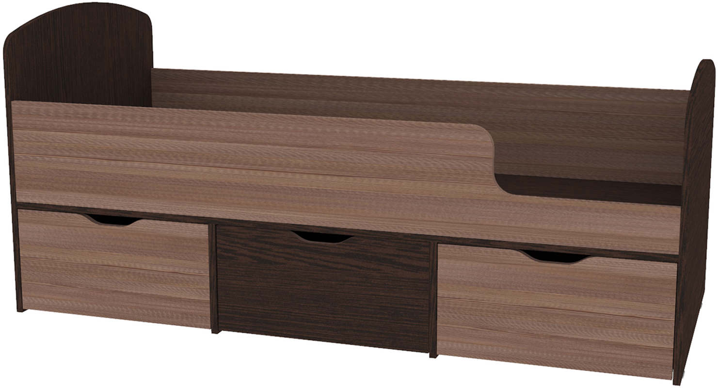 Изображение товара Кровать Кариви КИВи 163x63 см с ящиками цвет венге