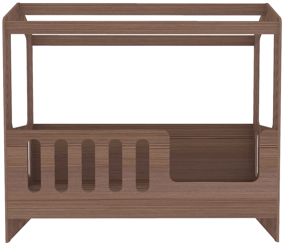 Изображение товара Кровать Кариви Сказочный Домик 183.20x166.40x83.60 см ЛДСП цвет бодего темный