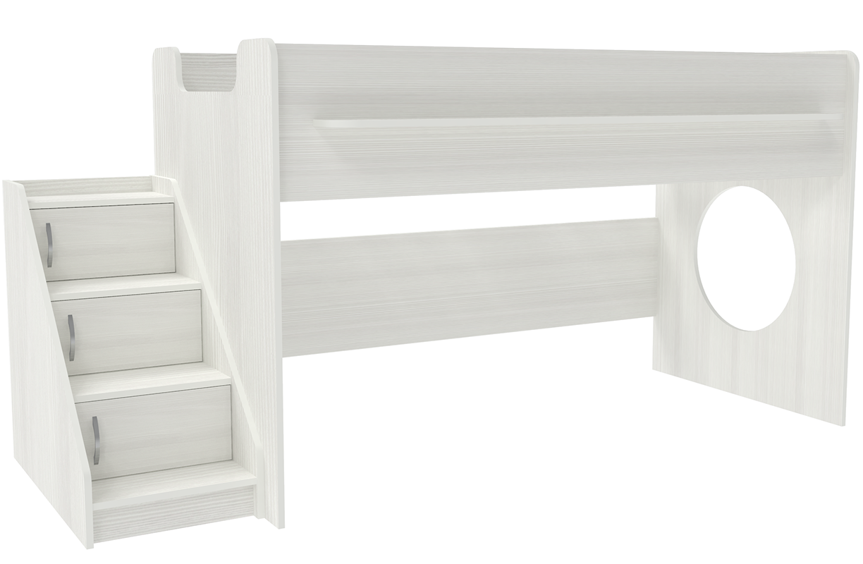 Изображение товара Детская кровать Кариви 80x180 светлое дерево безопасная и функциональная