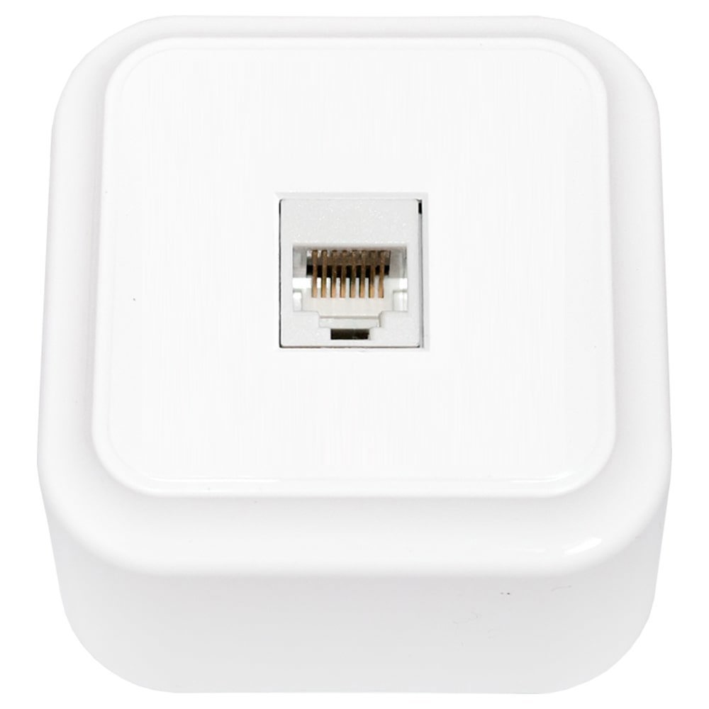 Изображение товара Компьютерная розетка BYLECTRICA Пралеска RJ45 накладная белая