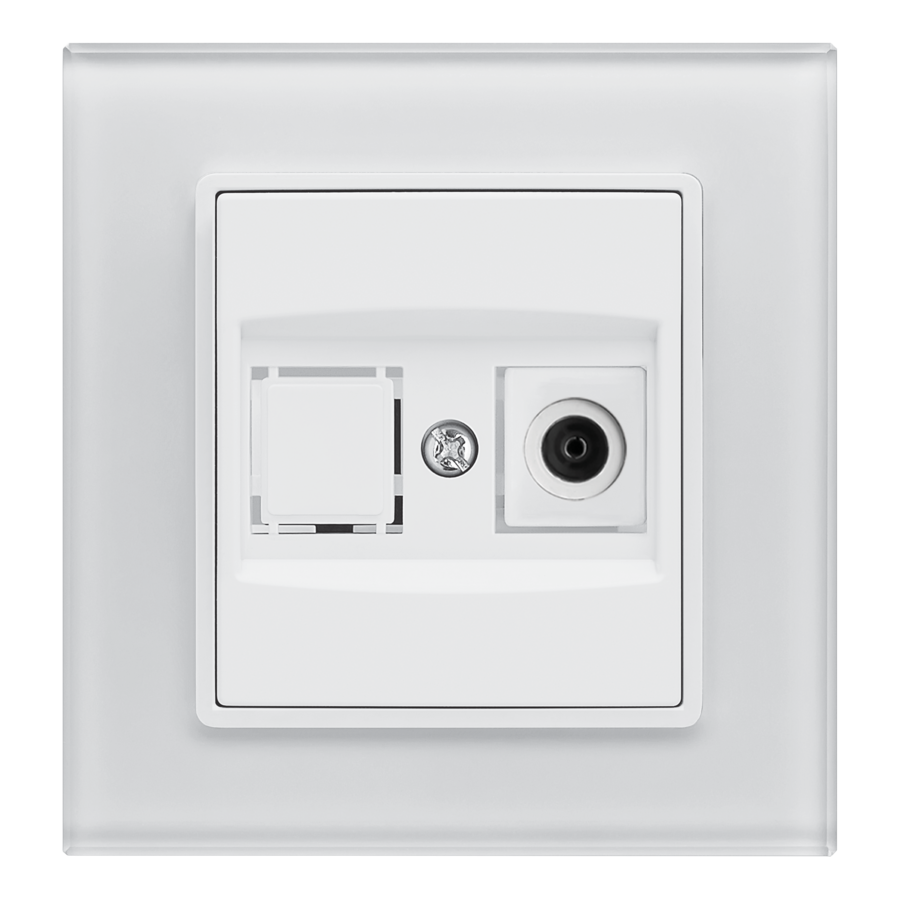 Изображение товара Розетка телевизионная встраиваемая Vesta-electric Exclusive White FRZ00040006BEL с заземлением