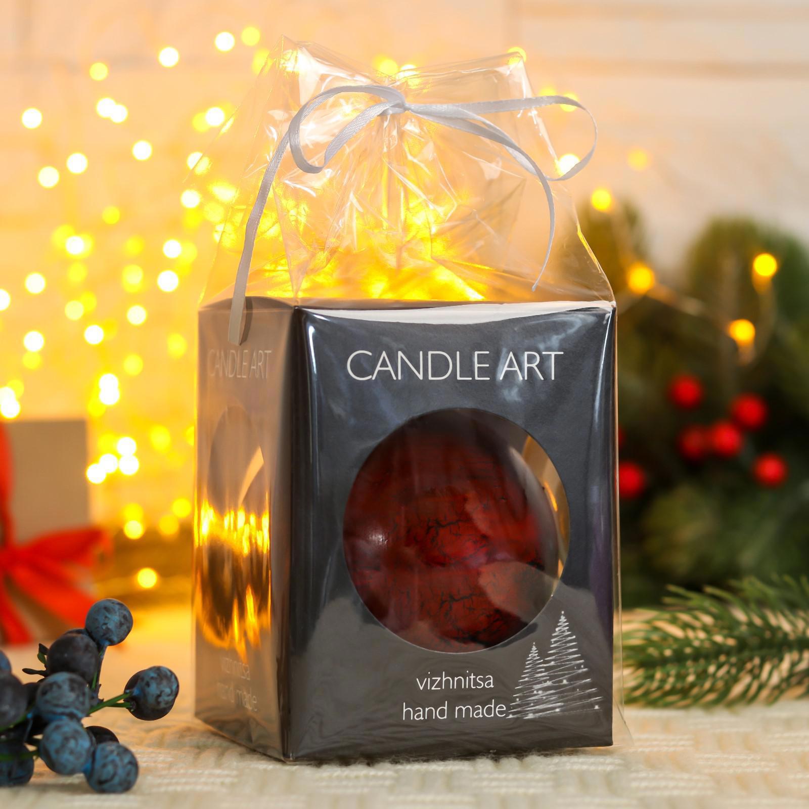 Изображение товара Елочный шар Evis 7304140 Яшма 7 см стекло красный