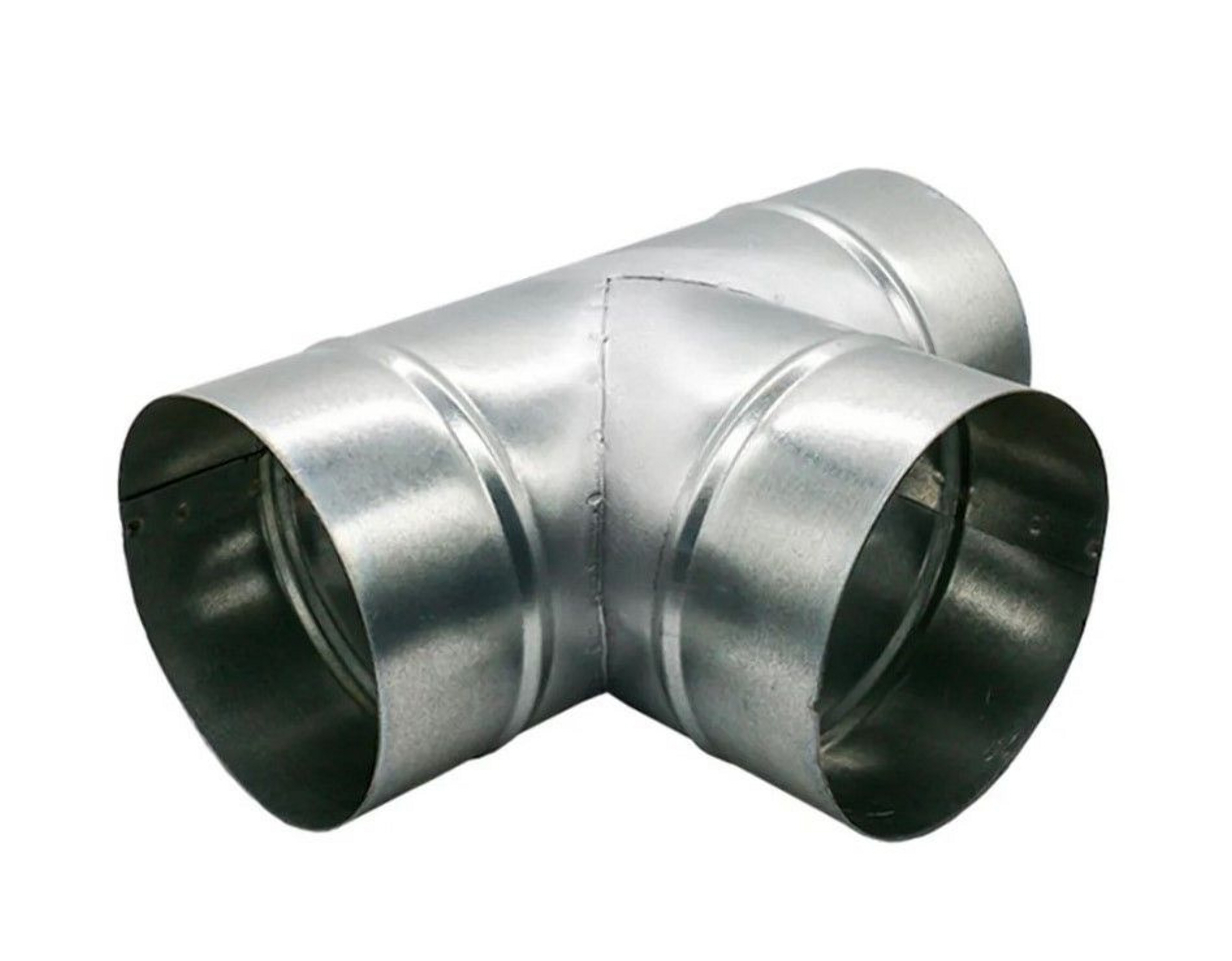 Изображение товара Тройник Шамрай для круглых воздуховодов D200/100/200 мм оцинкованная сталь