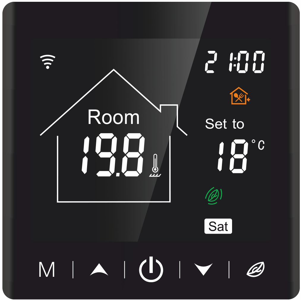 Изображение товара Терморегулятор Grandeks 05H электронный программируемый с WI-FI цвет черный