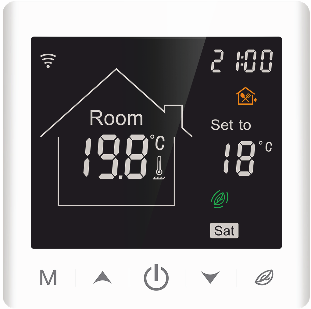 Изображение товара Терморегулятор Grandeks 05H электронный программируемый с WI-FI цвет белый