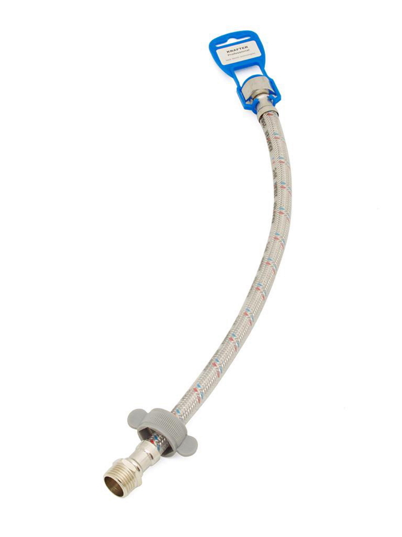 Изображение товара Гибкая подводка для воды Krafter KRLux724 300 см 1/2" внутренняя наружная резьба