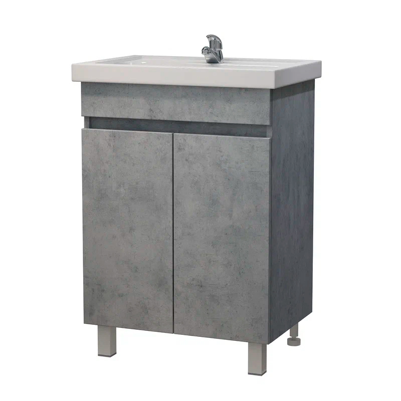 Изображение товара Тумба под раковину напольная Melodia della vita 85686 60см цвет бетон