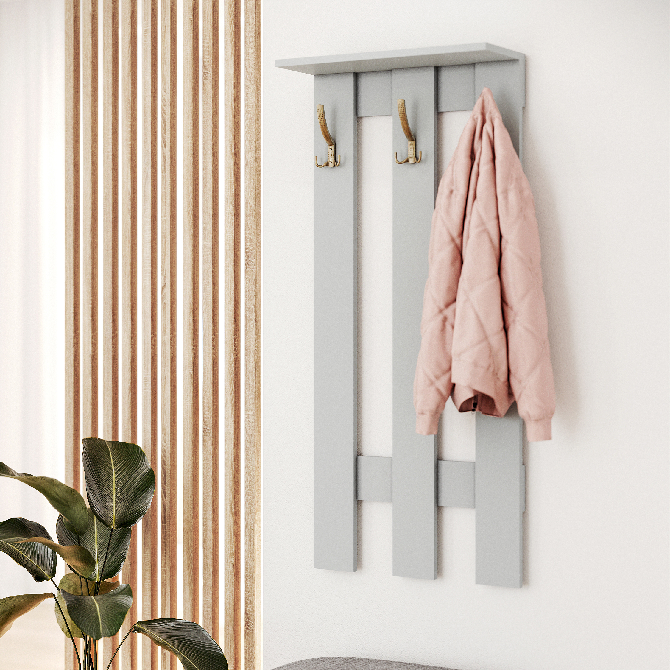 Изображение товара Вешалка Граникум 50x115x50 см с 3 крючками для одежды