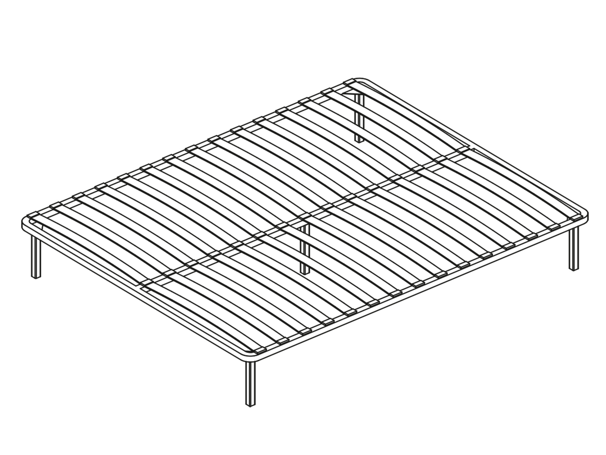 Изображение товара Основание для кроватей на опорах Мкт 140x28x200 см цвет светло-бежевый