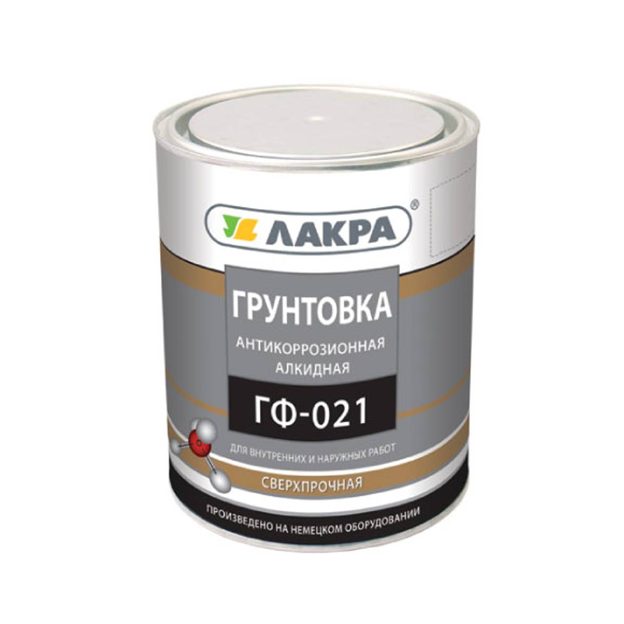 Изображение товара Грунт Лакра ГФ-021 быстросохнущий красно-коричневый 0.8 кг