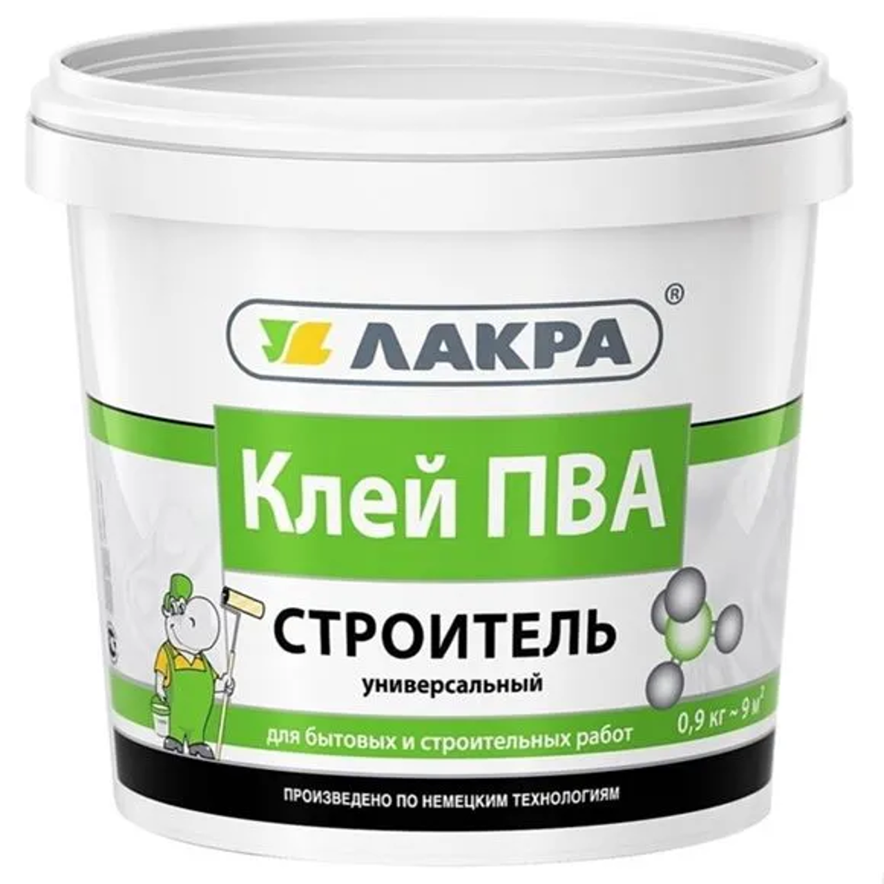 Изображение товара Клей ПВА Лакра универсальный «Строитель» 0.9 кг