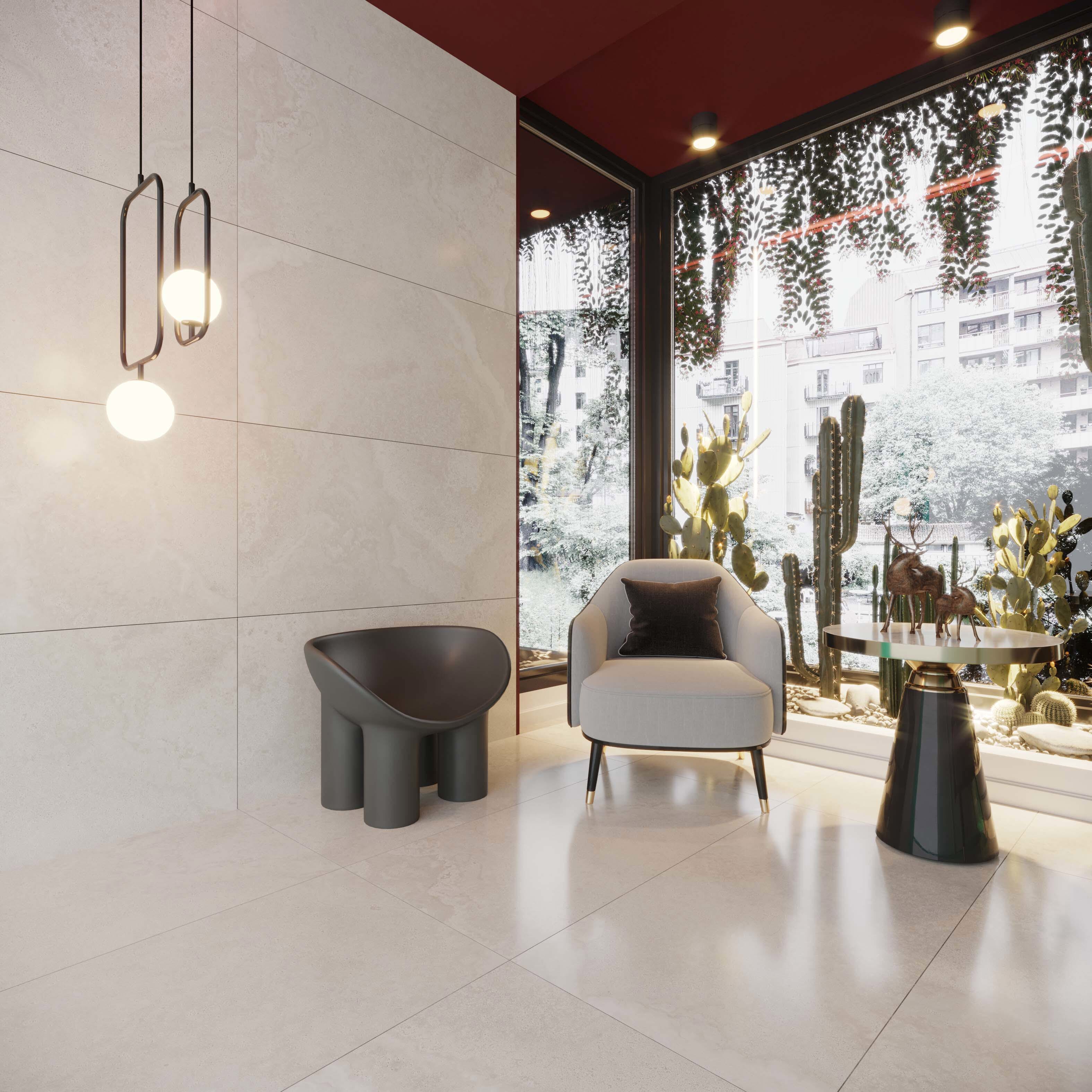 Изображение товара Керамогранит Majorca Tiffany Rairiver Ivory 60x120 см полированный бежевый