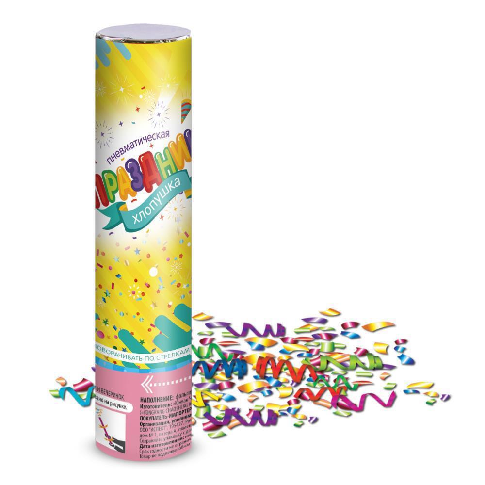Изображение товара Пневматическая хлопушка Праздник 30 см для праздников и мероприятий