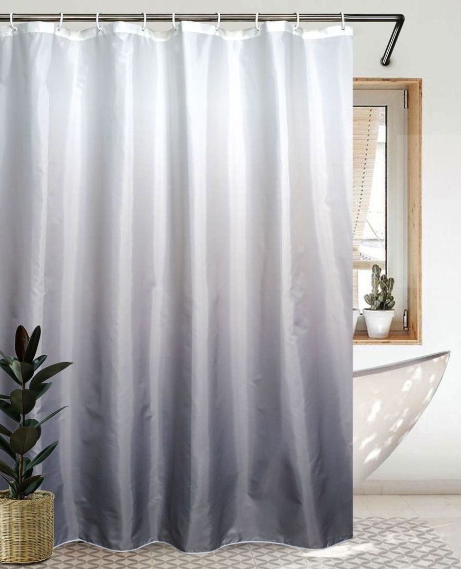 Изображение товара Шторка для ванной комнаты Bath Plus 2151-8 180x180см цвет серый серебристый