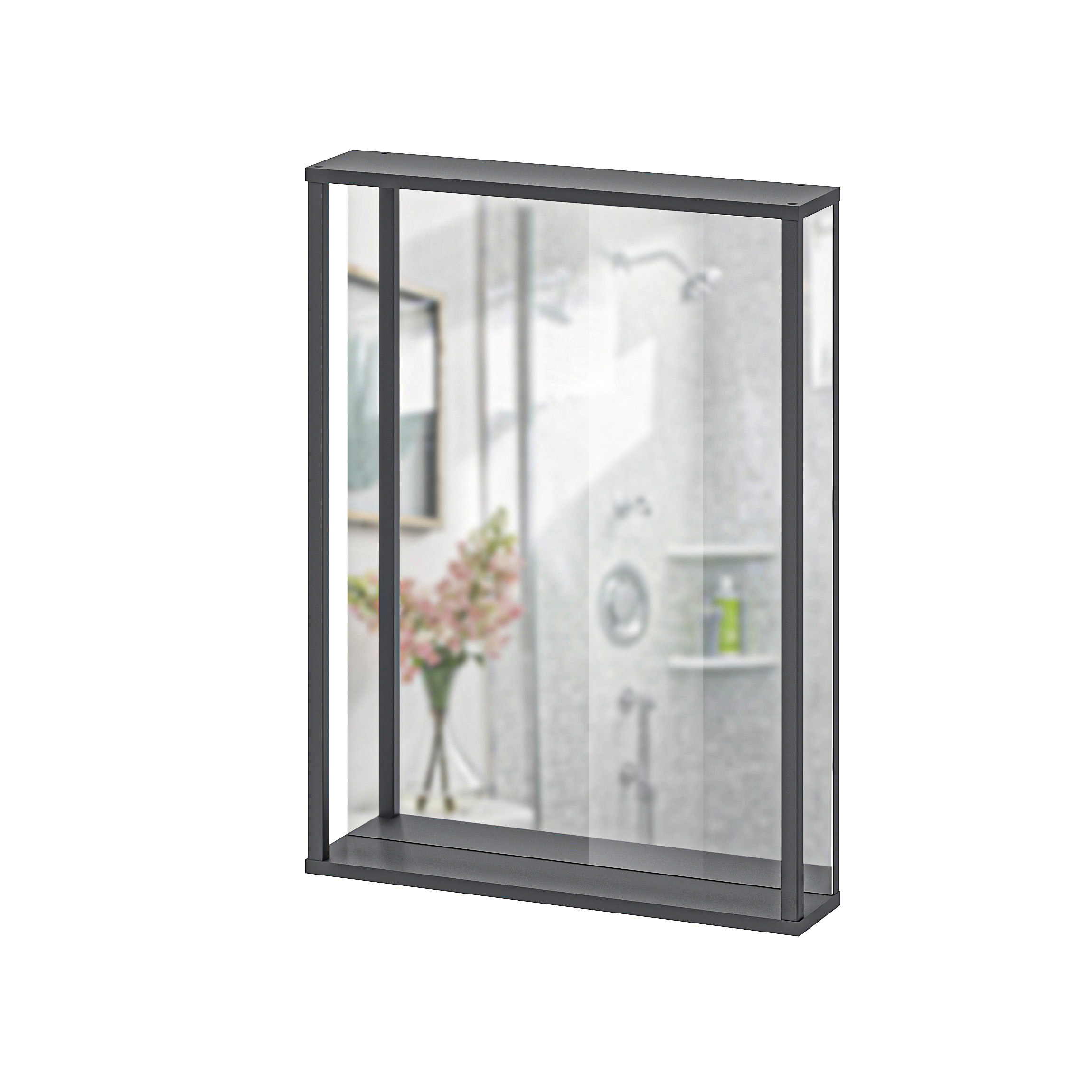 Изображение товара Зеркало для ванной Lazurit 7079 с полкой 60x80см